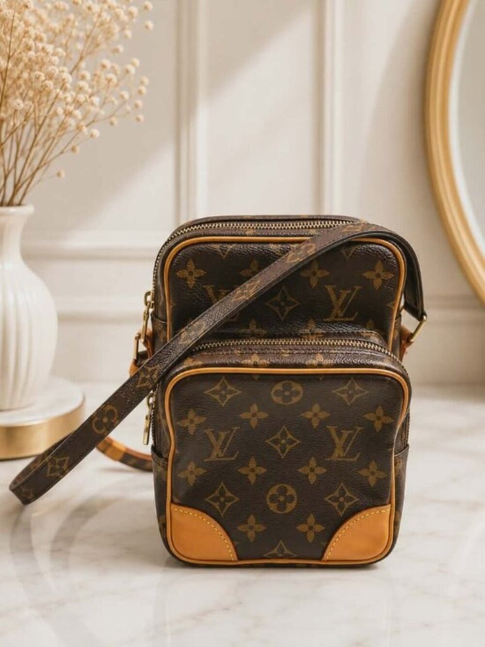 Authentic Louis Vuitton Amazone Monogram Crossbody Bag Vintage